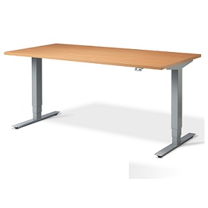 Lundia Sit-Stand Desk Silver