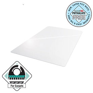 Advantagemat PVC Rectangular Chair Mat for Carpets up to 6mm