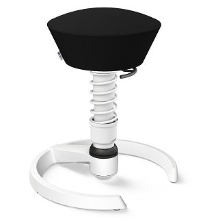 black stool with white base