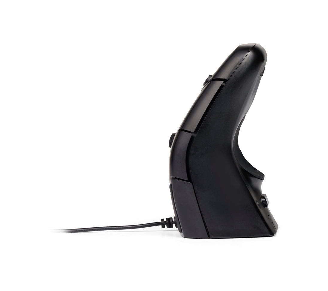 side profile of the vertical dxt3 ambidextrous mouse with wired connection