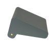 grey footrest with orange details