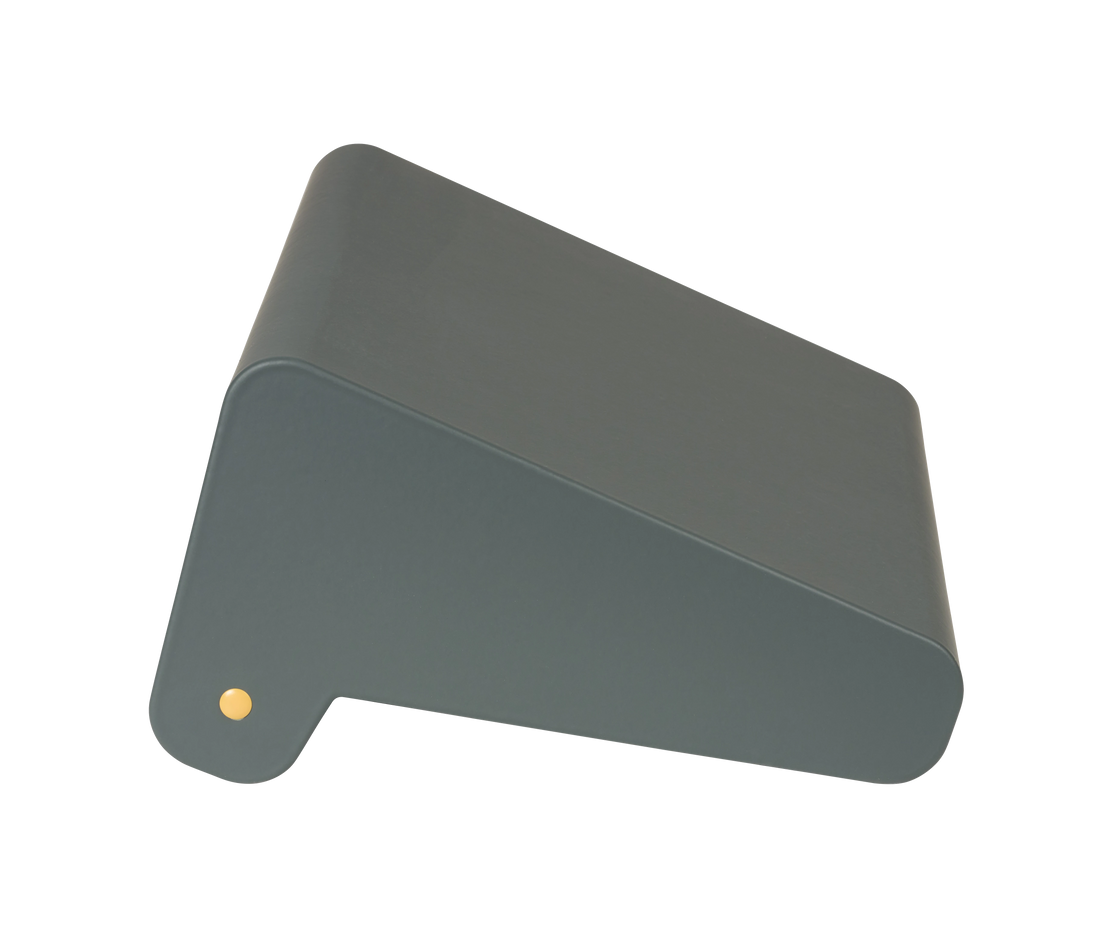 grey footrest with orange details