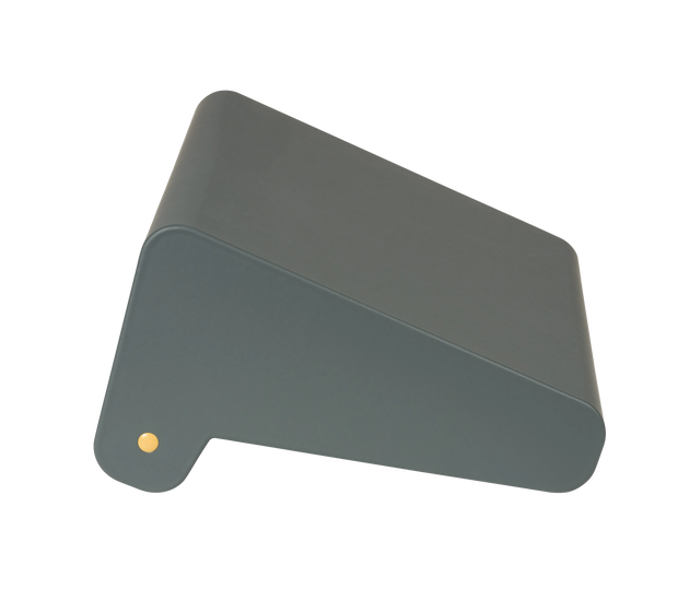 grey footrest with orange details