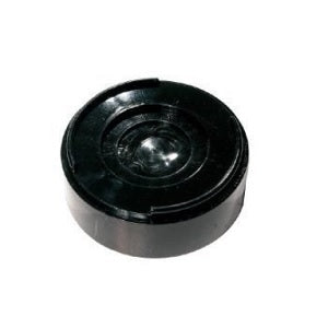 Round black deskraiser for raising desk
