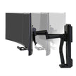 image showing the range of movements of the ergotron trace monitor arm