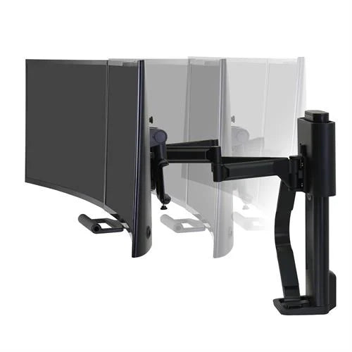 image showing the range of movements of the ergotron trace monitor arm