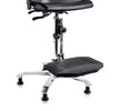 A black footrest attachment for a draughtsman chair with a metal base and mechanism.