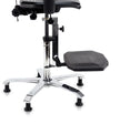 black footboard attached on to office chair