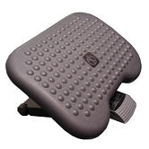 black footrest with bumps on the surface for massagaing feet