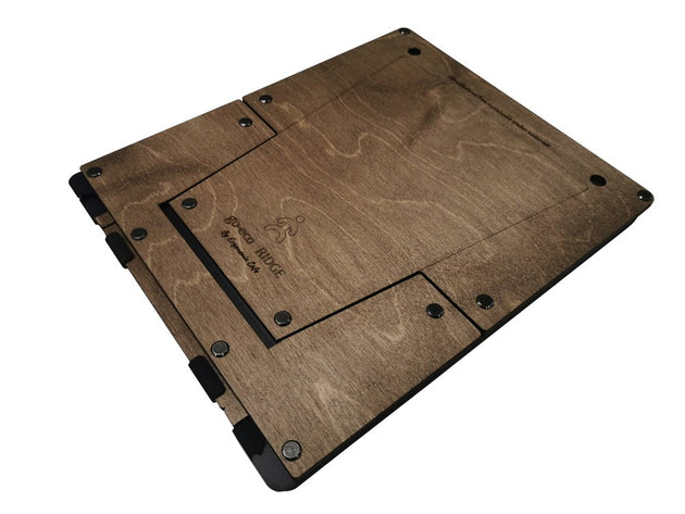 image showing go eco ridge laptop stand in flat travel position