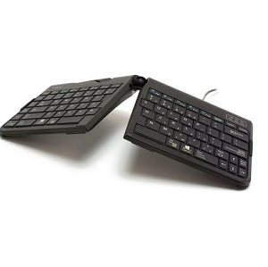 slimline black split keyboard with wired connection