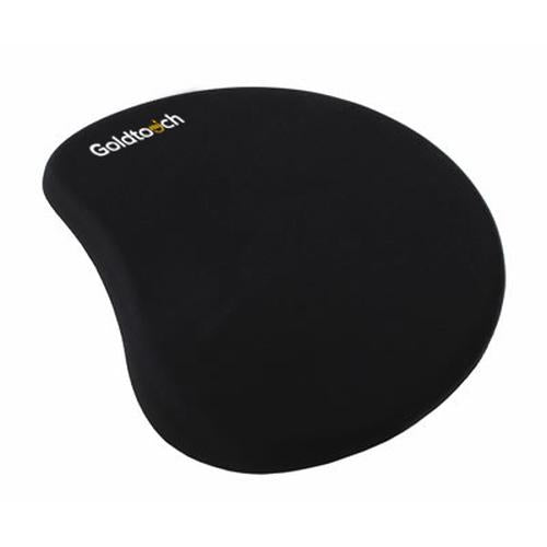 A black Goldtouch mouse platform designed to support the wrist and arm in a relaxed position.