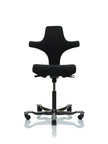 Black office chair on a white background