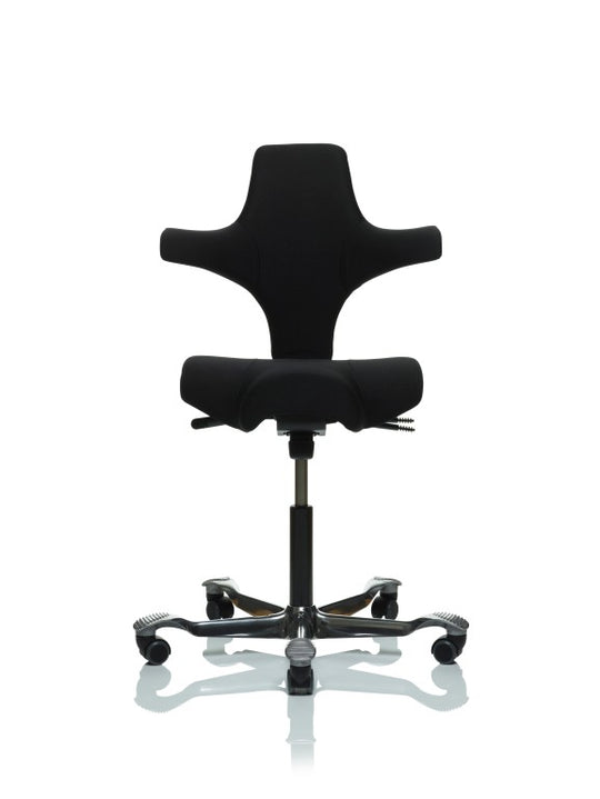 Black office chair on a white background