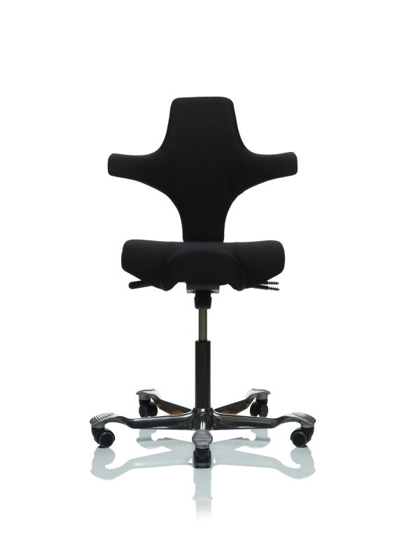 Black office chair on a white background