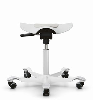 white hag capisco puls 8001 with white aluminium base