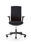 Black office chair on a white background