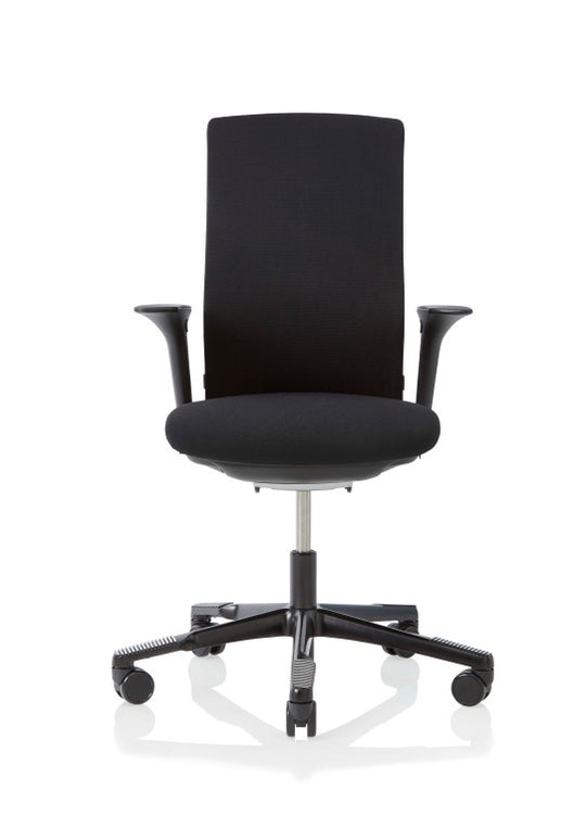 Black office chair on a white background