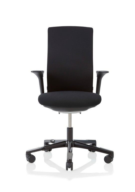 Black office chair on a white background