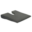 image showing black slimline angle seat wedge with a coccyx cutout