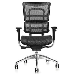 Black i29 mesh chair with armrests