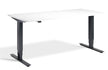 White desk with anthracitelegs on a white background