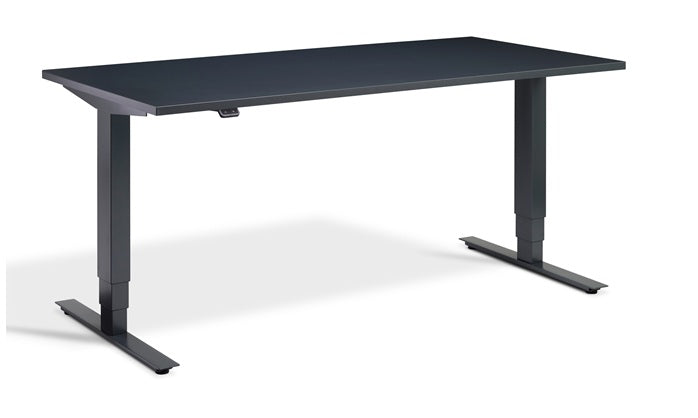 anthracite adjustable desk on a white background