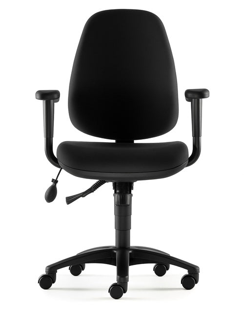 Black office chair on a white background