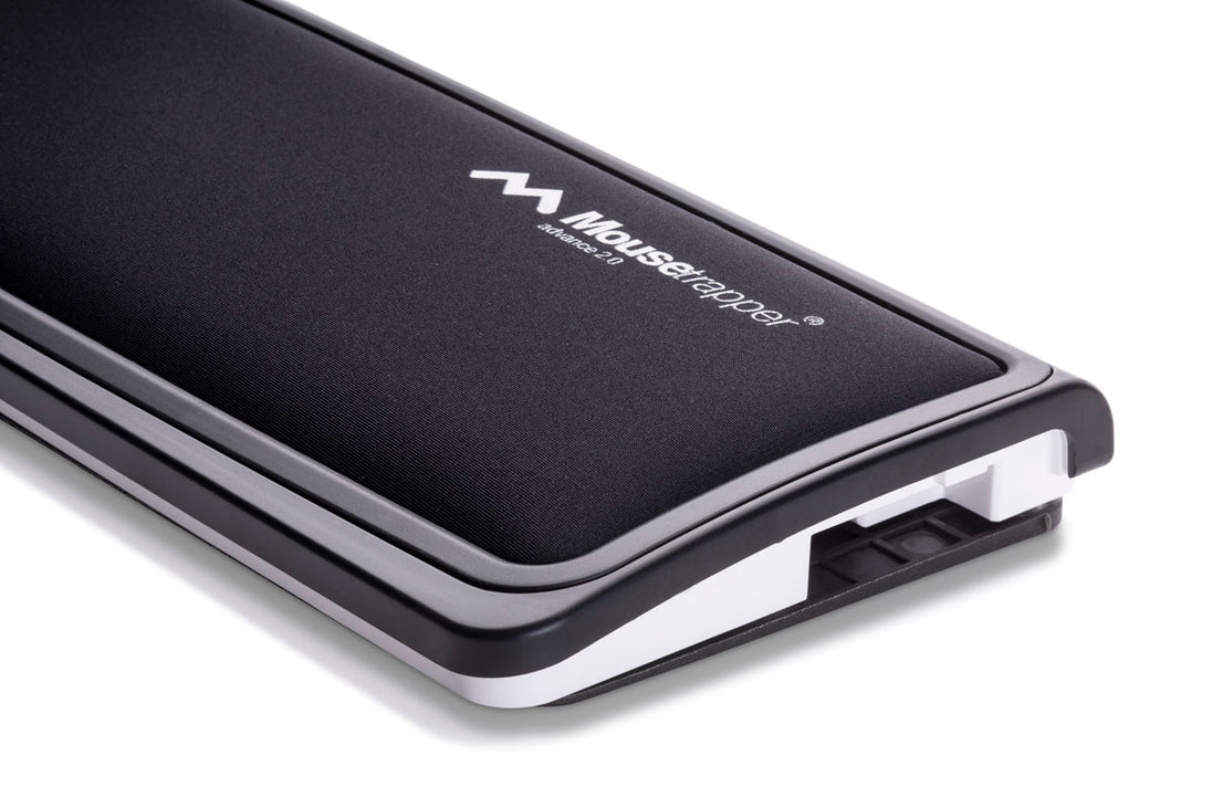 black padded wrist support on mousetrapper advance 2.0