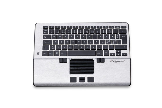 combined keyboard and mouse pad, silver with black keys