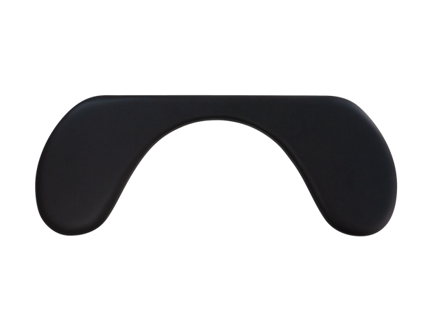 Black Mousetrapper Symmetrical Arm Support made of artificial leather, designed to provide support for the forearms while using a mouse.