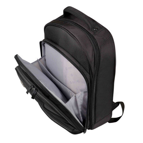 image showing laptop backpack with front pocket open