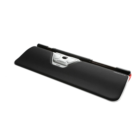 image showing rollermouse red plus with black padded wrist support and red trim