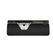 A Contour RollerMouse Red Plus with a black body and red accents, including a central wheel for scrollling and function buttons.