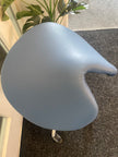 salli saddle chair for dentists in smoke grey leather