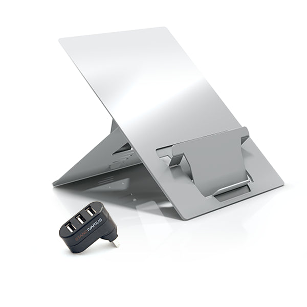 image showing a laptop riser and usb extender