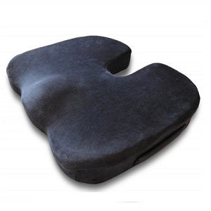 black contoured seat cushion with coccyx cutout