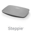 A gray Steppie balance board with the brand logo visible on the surface.