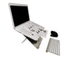image showing laptop riser in use with seperate keyboard and mouse