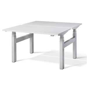 Duo Sit-Stand Desk Silver