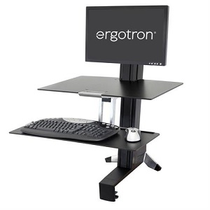 Ergotron Workfit-S Single LD Sit-stand Workstation with Worksurface+
